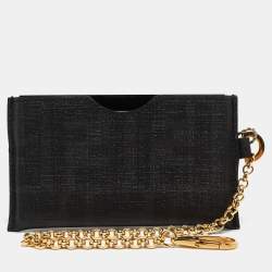Fendi Black/Gold FF Logo Pocket Mirror