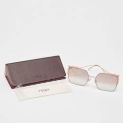 Pre Owned Fendi Multicolor Gradient FF0259/S Studded Oversized Sunglasses