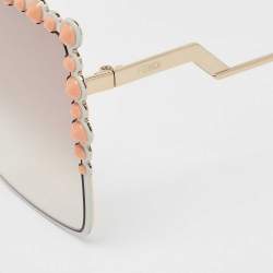 Pre Owned Fendi Multicolor Gradient FF0259/S Studded Oversized Sunglasses