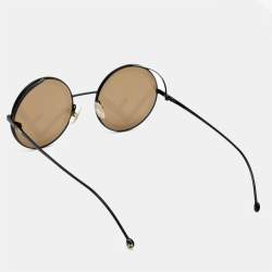 Pre Owned Fendi Brown Zucca FF0343/S Fendirama Round Sunglasses