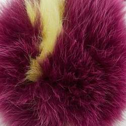 Pre Owned Fendi Purple Fox Fur Alphabet 'I' Bag Charm