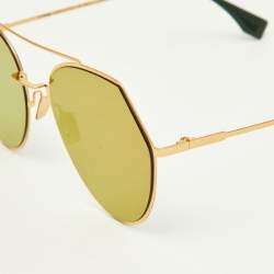 مملوكة مسبقًا Fendi Gold Tone/Gold FF0194/S Aviator Sunglasses