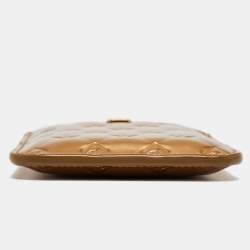 Pre Owned Fendi Gold Embossed Leather Fendilicious Phone Cover
