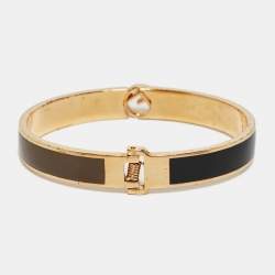 Fendi F is Fendi Bicolor Enamel Gold Tone Bracelet S
