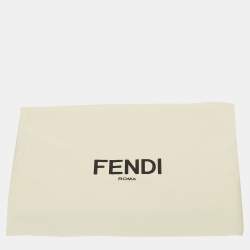 Fendi Dark Grey Touch of Fur Printed Silk & Wool Scarf