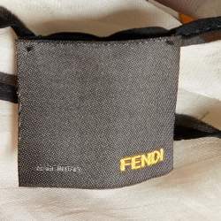 Pre Owned Fendi Multicolor Floral Printed Silk Stole