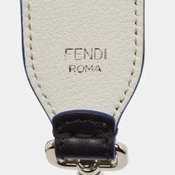 Fendi Black/White Leather & Mink Yukarito Karl Lagerfeld Shoulder Strap