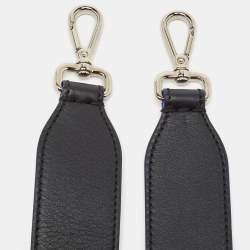 Fendi Black/White Leather & Mink Yukarito Karl Lagerfeld Shoulder Strap