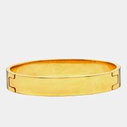 Fendi FF Enamel Gold Tone Bracelet S