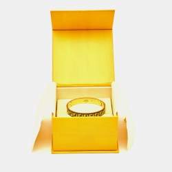 Fendi FF Enamel Gold Tone Bracelet S