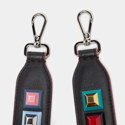 مملوكة مسبقًا Fendi Black Leather Studded Strap You Shoulder Bag Strap