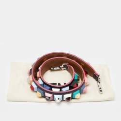 مملوكة مسبقًا Fendi Black Leather Studded Strap You Shoulder Bag Strap