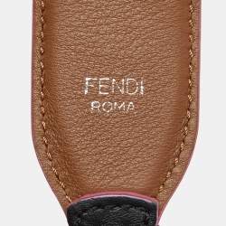 مملوكة مسبقًا Fendi Black Leather Studded Strap You Shoulder Bag Strap