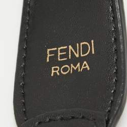 Pre Owned Fendi Black Leather Mini Bag Strap