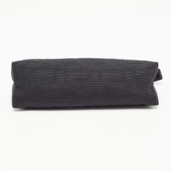 Pre Owned Fendi Black Zucca Canvas Cosmetic Pouch