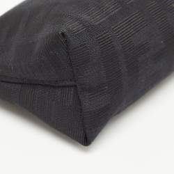 Pre Owned Fendi Black Zucca Canvas Cosmetic Pouch