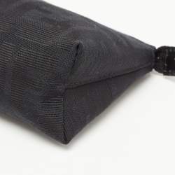 Pre Owned Fendi Black Zucca Canvas Cosmetic Pouch