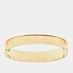 Pre Owned Fendi Roma Gold Tone Bangle Bracelet
