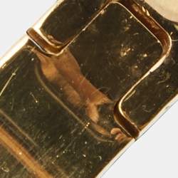 Pre Owned Fendi Roma Gold Tone Bangle Bracelet