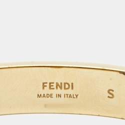 Pre Owned Fendi Roma Gold Tone Bangle Bracelet