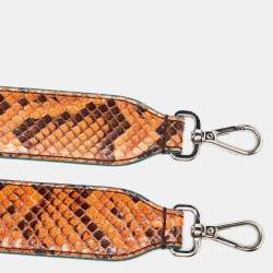 Pre Owned Fendi Multicolor Python and Leather Shoulder Bag Strap