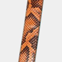 Pre Owned Fendi Multicolor Python and Leather Shoulder Bag Strap