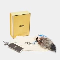 Pre Owned Fendi Multicolor Mink Fur and Leather Karlito Bag Charm