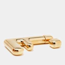 Pre Owned Fendi FF Gold Tone Earrings