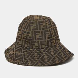 Pre Owned Fendi Brown FF Zucca Canvas Bucket Hat M