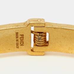 Fendi Fendista Enamel Gold Tone Bracelet M