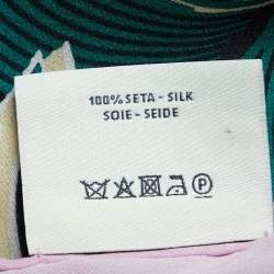 Pre Owned Fendi Lavender/Black Floral Print Silk Stole