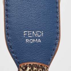 Pre Owned Fendi Multicolor Floral Applique Leather and Watersnake Shoulder Bag Strap