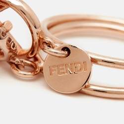 Fendi F is Fendi Double Charm Rose Gold Tone Ring Size 49