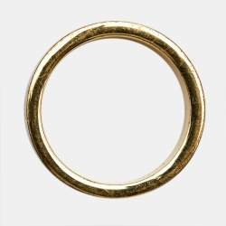 Pre Owned Fendi  Forever Enamel Gold Tone Ring Size 55