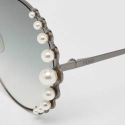 Fendi Black Gradient FF0295/S Pearl Round Sunglasses