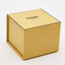 Fendi Fendista Bicolor Enamel Silver Tone Ring Size 55
