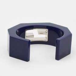 Fendi Baguette Resin Silver Tone Bracelet M