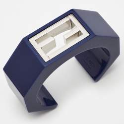 Fendi Baguette Resin Silver Tone Bracelet M