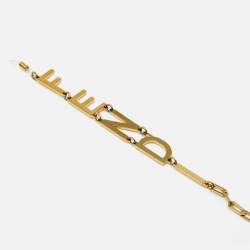مملوكة مسبقًا Fendi Gold Tone Figaro Glasses Chain