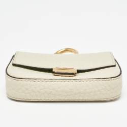 مملوكة مسبقًا Fendi Beige Leather Nano Baguette Bag Charm 