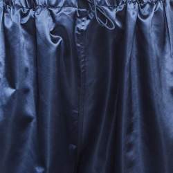 Pre Owned Fendi Blue Satin Parachute Trackpants M