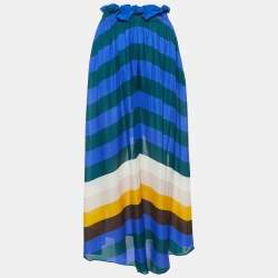 Fendi Multicolor Silk Palazzo Pants S 