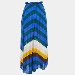 Fendi Multicolor Silk Palazzo Pants S 