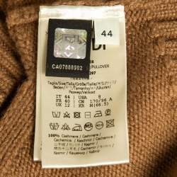 مملوكة مسبقًا Fendi Brown Cashmere Knit Bralette Top M 