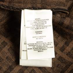 مملوكة مسبقًا Fendi Brown Zucca Jacquard Knit Fitted Midi Dress S