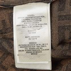 مملوكة مسبقًا Fendi Brown Zucca Patterned Knit Sleeveless Bodycon Dress M