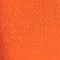 Pre Owned Fendi Orange Crepe V-Neck Pleated Midi Dress S