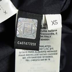 Fendi x K-Way Black Synthetic Reversible Bomber Jacket XS