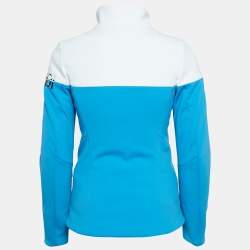 Fendi Blue/White Synthetic Padded Ski Jacket S