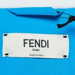 Fendi Blue/White Synthetic Padded Ski Jacket S